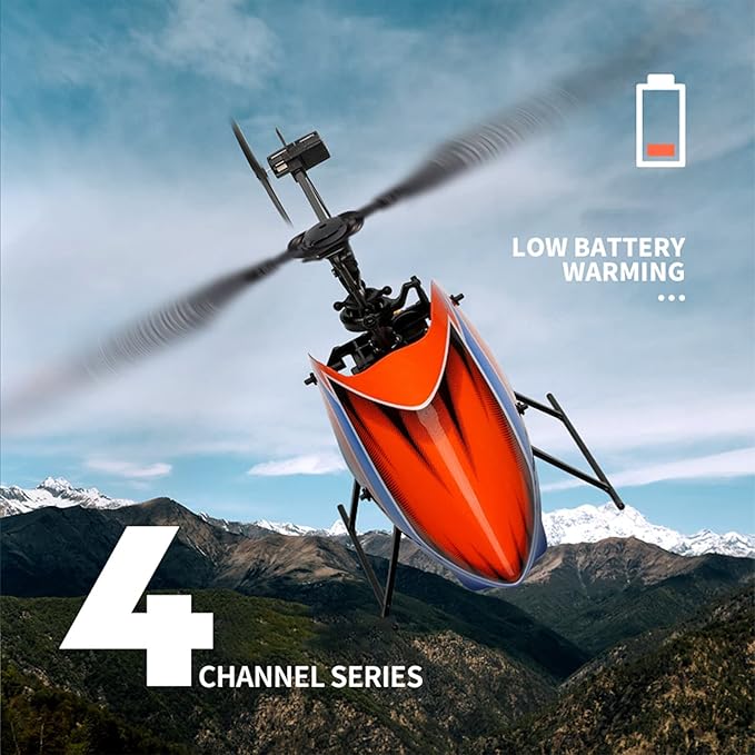 GoolRC RC Helicopter WLtoys XK K127 Remote Control Helicopter 4 Channel RC Aircraft with 6-Axis Gyro Altitude Hold One Key Take Off/Landing Easy to Fly for Beginners Include 3 Batteries