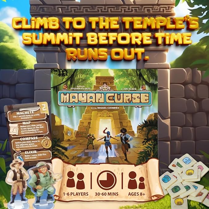 Mayan Curse – Thrilling Puzzly Board Games for Adults &amp Kids Strategic Family Games for Game Night Party Game with Fantasy Adventure &amp Suspense Ideal Gift for Boardgame Lovers