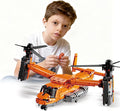 V22 Large Scale Tiltrotor Aircraft Building Set Military Transport Plane Model for Adults &amp Teens- Compatible with Lego Military (460 PCS)