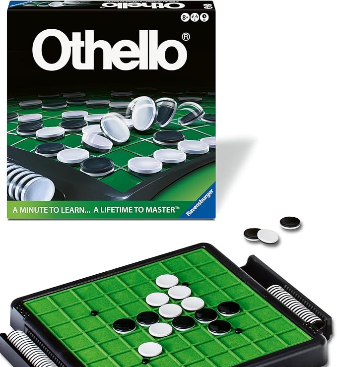 Ravensburger Othello - Classic Strategy Board Game for 2 Players - Easy to Learn Hard to Master - Fast-Paced Family Fun - Ages 8+