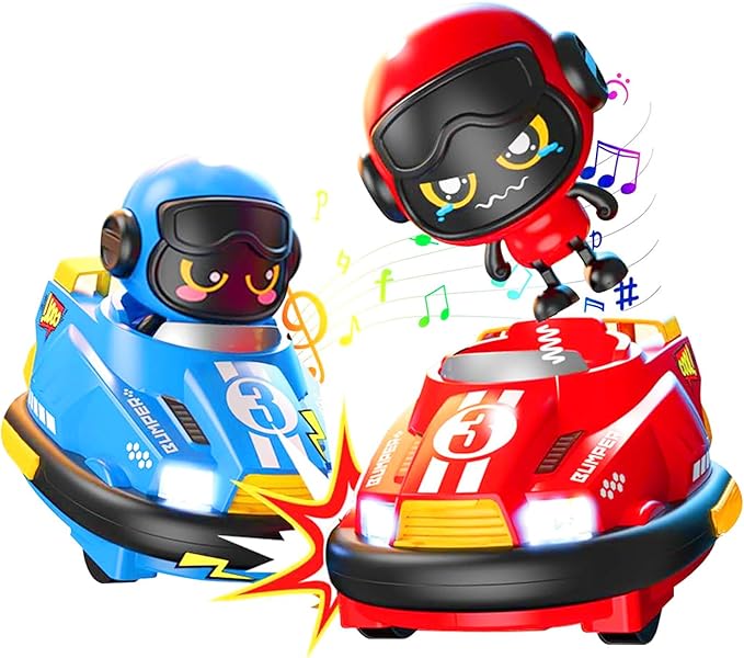OBEST 2 Pack Remote Control Car RC Ejecting Bumper Car for Kids Light &amp Sound &amp 360°Rotating Bumper Cars for 3 4 5 6+ Year Old Boys Girls Christmas Birthday Gifts