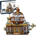 Steampunk Magic Shop Building Blocks Set – LED Lighted Model with Rich Details with Mechanic PartsMOC Architecture Toy Display for Adults &amp Teens(1842 Pcs)