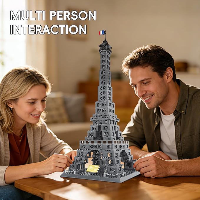 Eiffel Tower Building Set 976 Pieces Paris Architecture Model Kit with French Flag &amp Nameplate Romantic France Landmark Souvenir Gift 3D Construction Puzzle for Adults &amp Teens