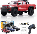 BEEZRC FMS 1/24 RC Crawler FCX24M Tacoma Toyota Official Licensed ABS Hard Body 4WD Off-Road RC Rock Truck2-Speed Transmission Hobby Grade Remote Control Car for Adults RTR red