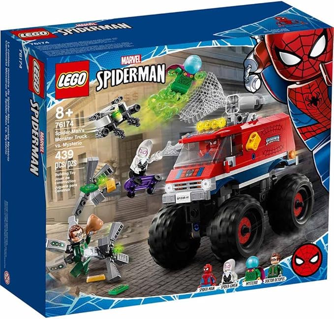 LEGO Marvel Spider-Man: Spider-Man's Monster Truck vs. Mysterio 76174 Cool Collectible Birthday Gift for Kids New 2021 (439 Pieces)