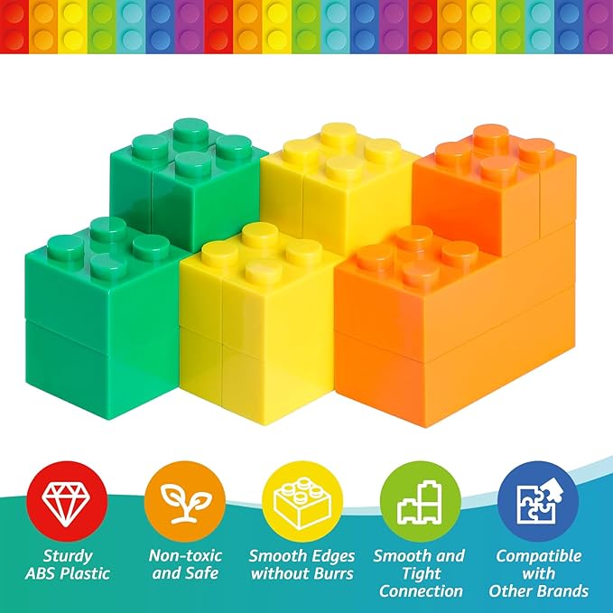 1800 Pieces Building Bricks SetBuilding Bulks Blocks with 1 Packs 24x24 Studs Sticky Plates205 Pcs Flowers and Tree Set 14 Colors 18 Random Bulk Shapes Creative Toy Gift for Boys Girls