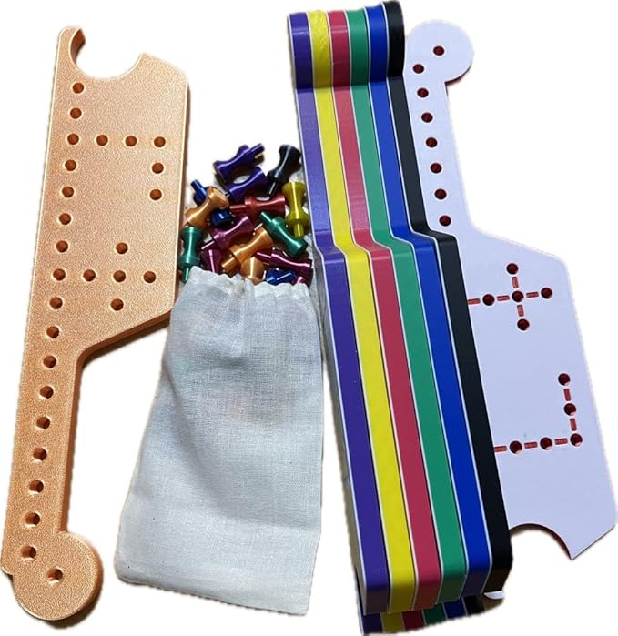 2-8 Player 3D Printed Pegs and Jokers Board Game Set 8 Colors Complete with Cards and Storage Bag