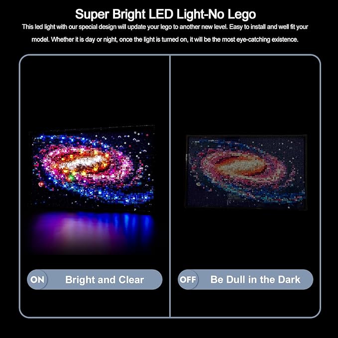 BrickBling LED Lights Compatible with Lego The Milky Way Galaxy Creative Light Kit Compatible with Lego 31212 (Lights Only No Model) (RC Version Light)