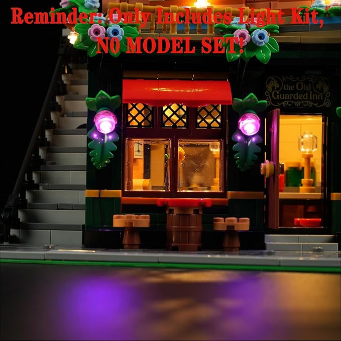 LED Light Set Compatible with Lego 10350 Tudor Corner Icons Building Blocks Model - Model Set NOT Included