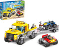 City Race Buggy Transporter Building Set324 PCS 3 in 1 City Service Truck Cars Building Blocks KitSTEM Vehicles ToysConstruction Playset Birthday Xmas Gifts for Kids Boys 6 7 8 9 10-Year-Old