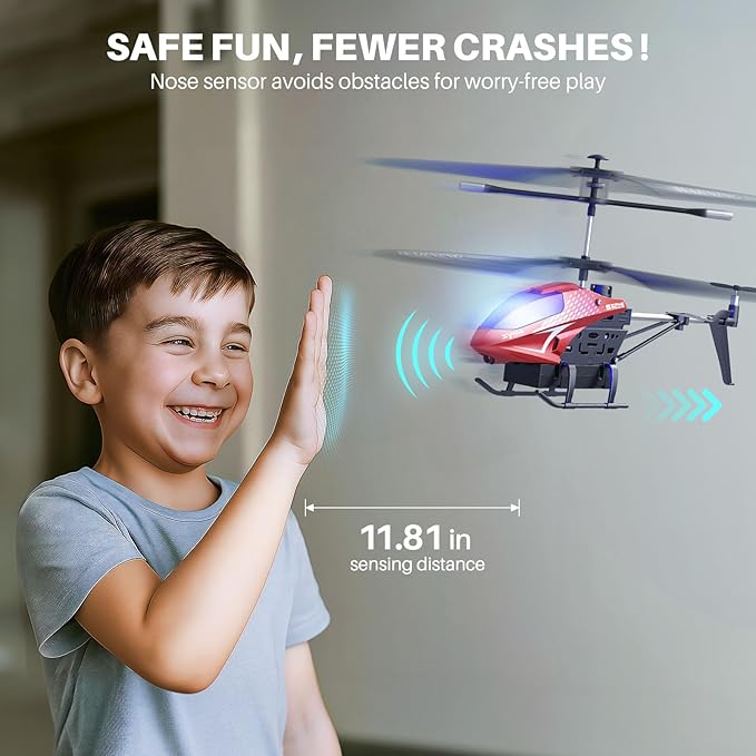 SYMA RC Helicopter Remote Control Helicopter with 40 Mins Flight Time(2 Batteries) Auto Obstacle Avoidance 7 LED Lights and Altitude Hold Gifts Toys for Kids 8-12