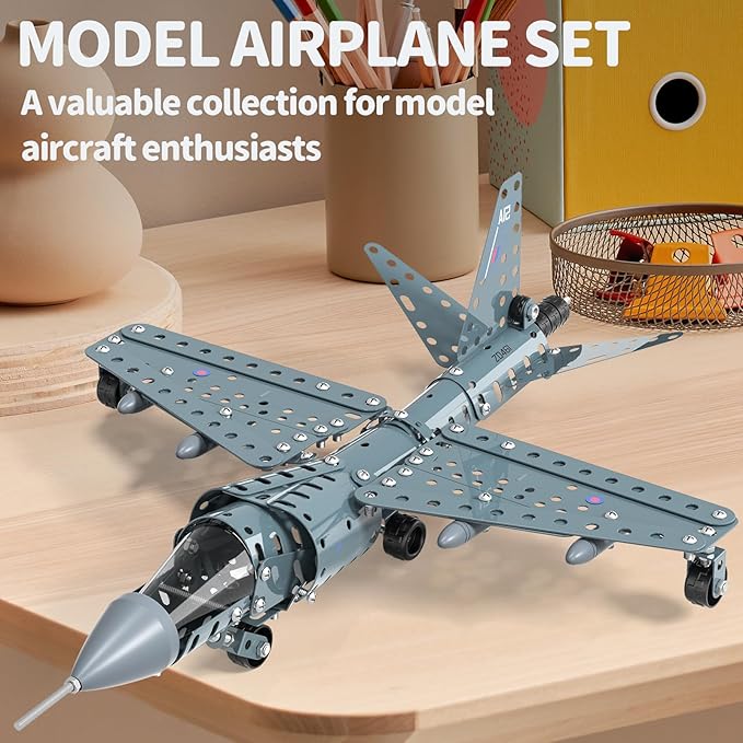 Lucky Doug STEM Building Projects Model Airplane Jet Set - Building Toys for Kids Ages 8-12 Assembly Science Kit for Boys 8 9 10 11 12 Years Old