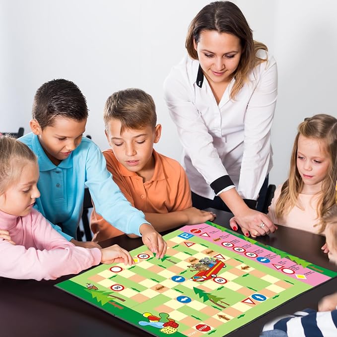 Zhanmai 4 Pcs Folding Blank Game Board 20 x 20 DIY Create Make Your Own Game Board Blank Quad Fold Dry Erase Battle for Family School Classroom DIY Activities