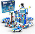 MindBox City Police Station Building Sets 570pcs City Police Sets Toy Building Bricks Kit for Boys 8-12