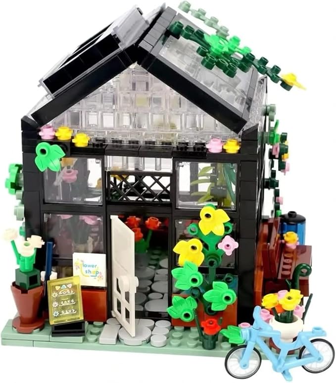 General Jim's Modular Building Block Set Greenhouse Botanical Flower Garden House MOC Building Set