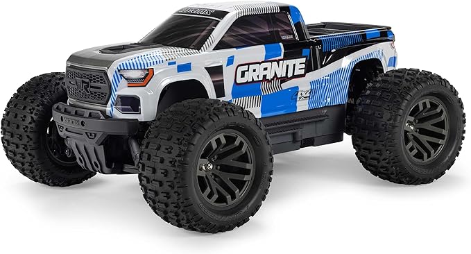 ARRMA RC Truck 1/10 Granite 4X4 RTR Brushed Monster Truck Blue RTR (Battery and Charger Not Included) ARA4202V4T2