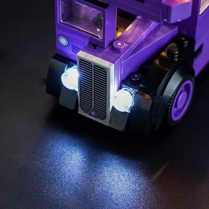 Upgraded Led Light Kit Compatible with Lego Knight Bus Adventure Building Set Lights Decoration Compatible with Lego 76446 (Model Not Included)