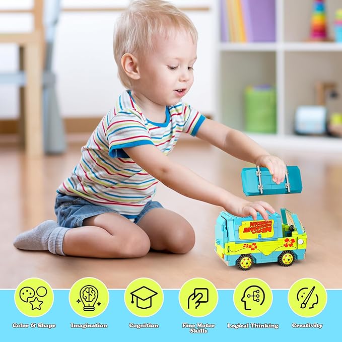 Classic Children Adventure Movie Car Building Blocks Toys Mysterious Toy Car Compatible with Lego Toy Set for Movie Fans Ideal Gift for Kids Boys and Girls 6 Years and Up