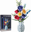 Flower Bouque Building Set with Vase 787 PCS Botanical Collection Building Block Toy Roses Sunflower Artificial Flowers Home Decor Gift for Adults Kids 12+
