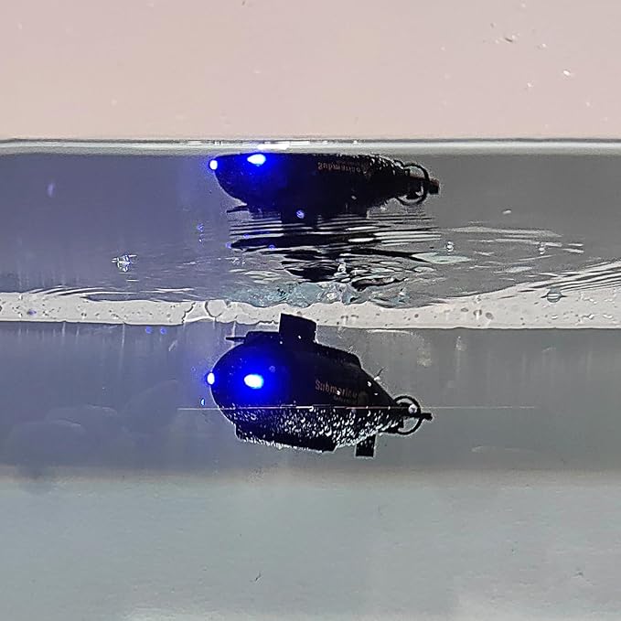 Tipmant Mini Remote Control Nuclear Submarine Toy RC Boat Electric Water Kids Birthday Gifts (Black)