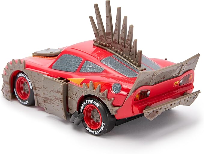 Disney Store Official Lightning McQueen Remote Control Car - Lightning McQueen RC Car with Crash and Rebuild Features 2.4GHz Radio Control Futuristic Post-Apocalyptic Design Wireless Remote