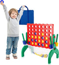 1.9 Feet Giant 4 in A Row Game Jumbo 4-to-Score Connect Game Set for Kids &amp Adults Outdoor Yard Lawn &amp Indoor Floor Play Family Game Night &amp Party Board Games Grand Birthday Easter Gif