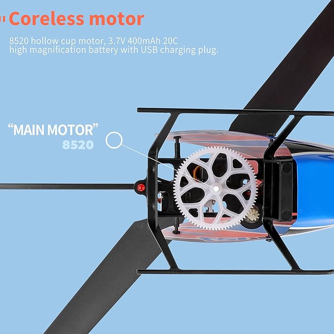 GoolRC RC Helicopter WLtoys XK K127 Remote Control Helicopter 4 Channel RC Aircraft with 6-Axis Gyro Altitude Hold One Key Take Off/Landing Easy to Fly for Beginners Include 3 Batteries