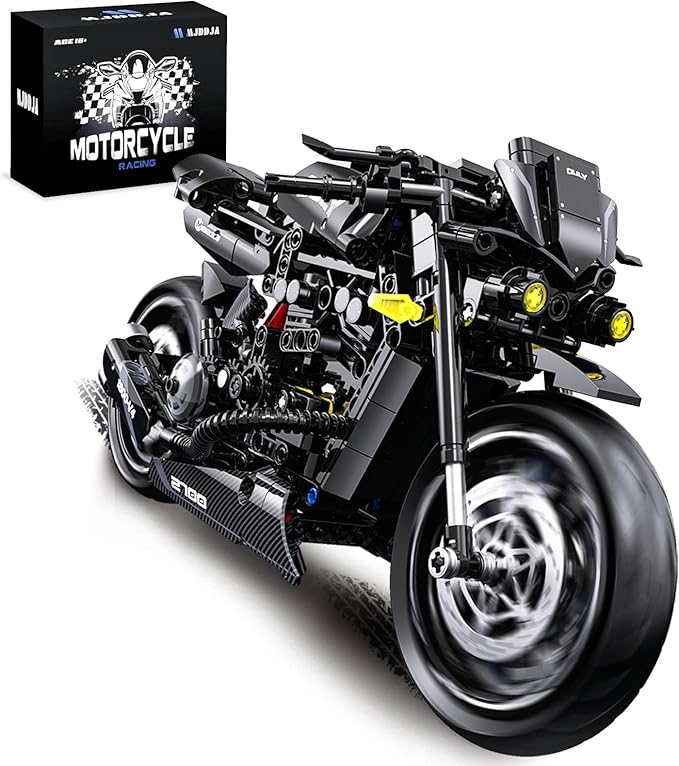 1:8 Motorcycle Building Set for Adults Kickstand for Display Gift for Adults Teenage Gifts on Birthday(583PCS)