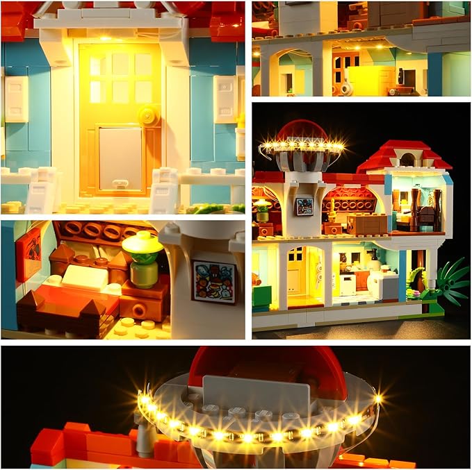 YEABRICKS LED Light for 43268 Disney Lilo and Stitch Beach House Building Blocks Model (Building Set NOT Included)