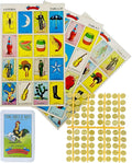 Loteria Mexicana Tradicional Mini Don Clemente 20 Jugadores 160 Fichas - Mexican Bingo Medium Board Game Set 160 Counting Plastic Chips for 20 Players with Deck of 54 Cards and 20 Boards