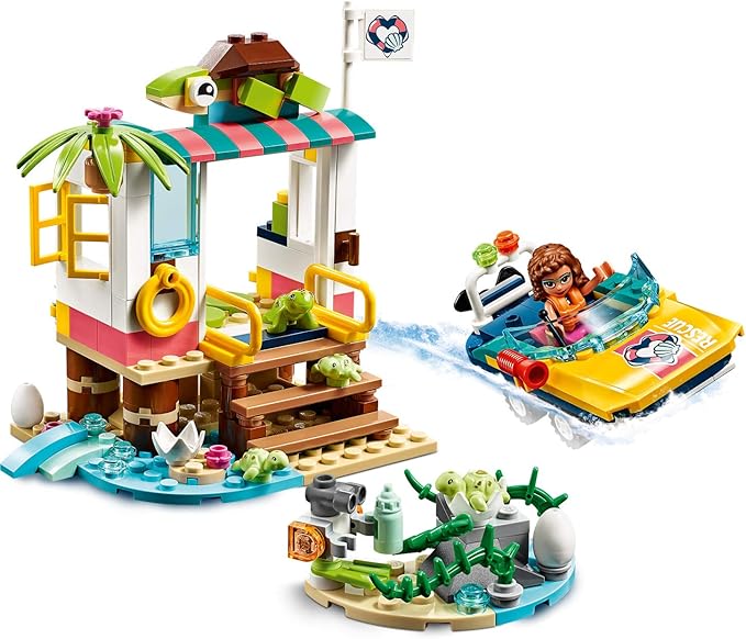 LEGO Friends Turtles Rescue Mission 41376 Rescue Building Kit with Olivia Minifigure and Toy Turtles Includes Toy Rescue Vehicle and Clinic for Pretend Play (225 Pieces)