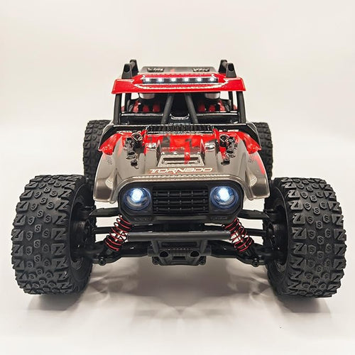 1/14 RC Car Off Road RC Truck 4x4 Remote Control Car Hobby Buggy All Terrain High Speed 30+MPH 4WD with 390 Brushed Motor Proportional Throttle Steering Metal Chassis Ball Bearing Adult