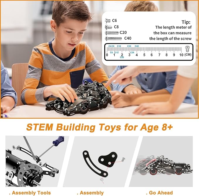 Erector Sets for Boys Age 8 9 10 11 12-16 and Older 332 Pcs Batman Model Car Building Set for Kids Ages 8-12 Year and Up Metal STEM Educational Toy for Kids Boys Girls or Adults