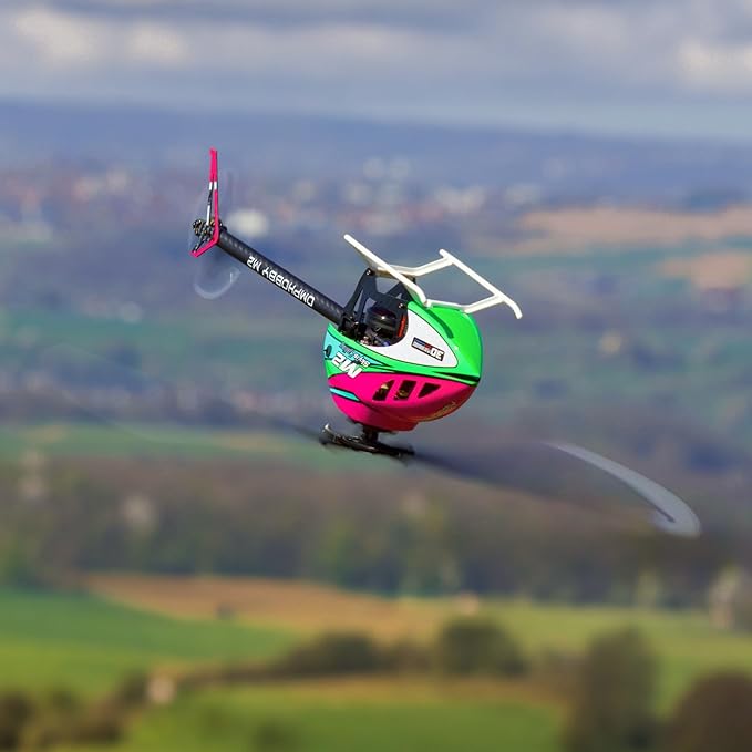 OMPHOBBY M2 V3 PRO RC Helicopter for Adults Support APP Tuning &amp Telemetry 6CH 3D Brushless Direct Drive Lightweight 320g OFS3 Flight Control 200-Class Mini Helicopter for Outdoor Pink PNP