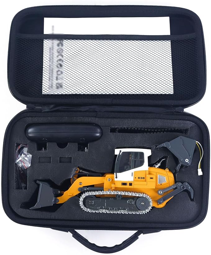 TOUCAN RC HOBBY US in Stock 1/50 RC Electric Lifting Tracked Loader LR636 2.4G Construction Vehicle Metal Bucket Tracks Ripper RTR Model Light Sound Battery New Year Gift for Ages 14+