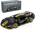 GEVINST Collectible Sports Race Cars Building Set Model Car Kits for Boys 8-12 and up Adults 1:14 Scale Black Gold Supercar Gifts (1309 PCS)