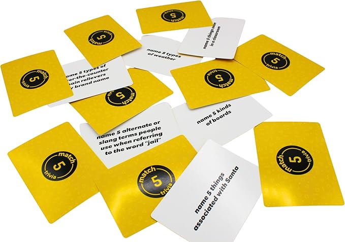 Game - Simple Fun Answer Matching Trivia Game for Holidays Family Friends. 3+ Players.