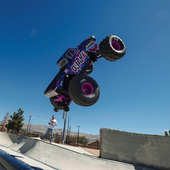 ARRMA RC Truck 1/10 Quake 223S 2WD RTR (Battery and Charger Not Included) Brushless Monster Truck Purple ARA3537T3