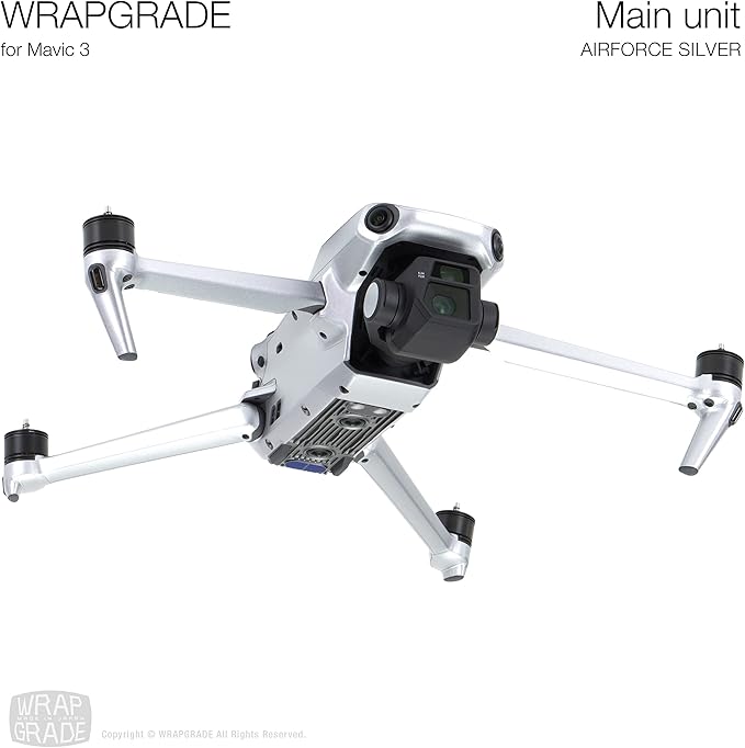 WRAPGRADE Full Skin Stickers for DJI Mavic 3 / Mavic 3 Classic (Airforce Silver)