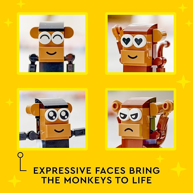 LEGO Classic Creative Monkey Fun 11031 Building Toy Set for Kids Boys and Girls Ages and Up Makes a Great Gift for Grandchildren