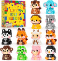 HIGH GODO Animal Party Favors Building Blocks 12 Pack Mini Animals Building Set Goodie Bag Stuffers Classroom Small Prize Toys Gifts for Adults Teens Age 14+