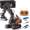 Mudsterz - Mudsterz Trucks Mudsterz Excavator 2.4GHz RC Construction Vehicle with Cool Lights and Real Sounds Realistic Engineering Design Metal Parts Little Builders Big Action (A1)