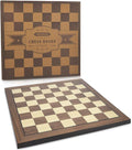 AMEROUS 17 Inches Wooden Chess Board Only Professional Tournament Chess Board Large with Gift Package - Chess Rules Beginner Chess Board Game for Adults