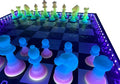 Dam Merch's LED Illuminated Glow in The Dark Chess Set - Made in USA (Regulation Dualing Rainbow)