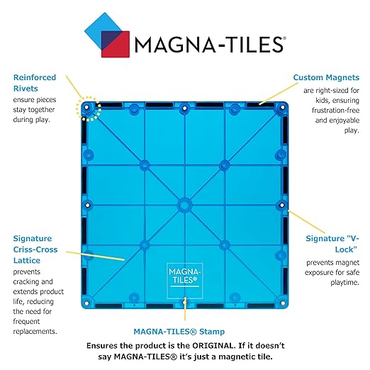 MAGNA-TILES Classic 32-Piece Magnetic Construction Set The ORIGINAL Magnetic Building Brand