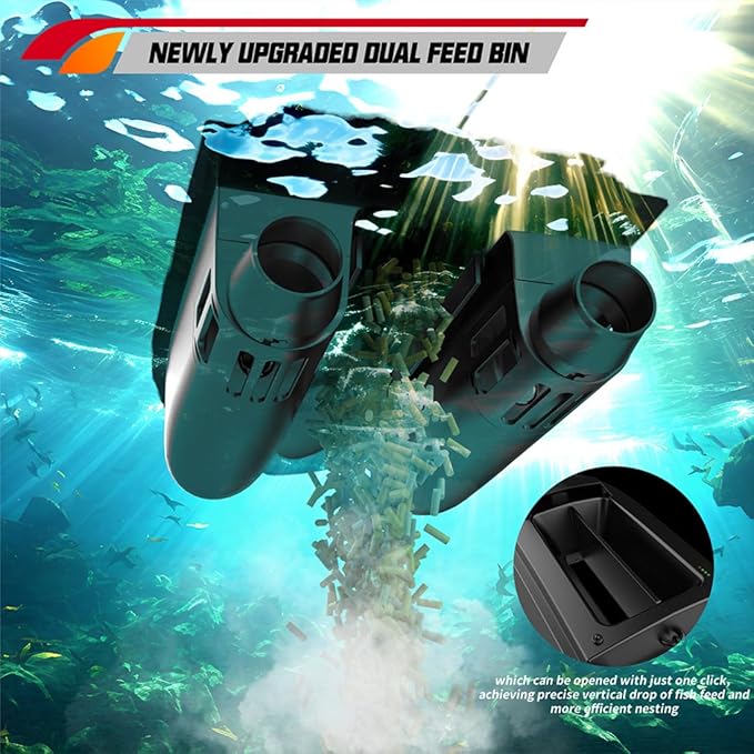 V030 Remote Control Bait Boat 12V 2.4G High-Speed RC Bait Boat with GPS Positioning
