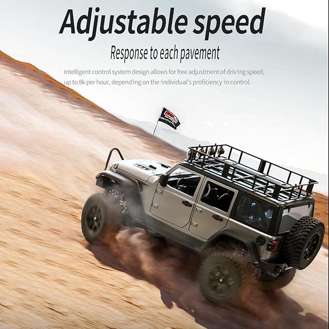 GoolRC 1:12 Scale 4 Wheel Drive Remote Control Car Off-Road Truck with Lights 2.4G Remote Control Crawler