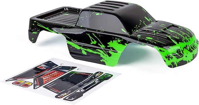 SummitLink Custom Body Compatible for 1/10 Scale RC Car or Truck (Truck not Included) (Muddy Green Over Black)