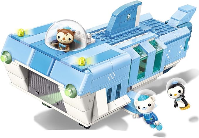 for Age 6+ Building Block Ocean Adventure Octonauts GUP-W White Shark Base Barnacles Shellington Peso 403pcs Building Brick Set-No Package Box (3705)