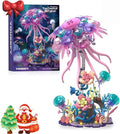 Enchanted Jellyfish Building Kit with Halloween &amp Christmas Festive Vibes 526 Pcs Underwater Creature Building Blocks Set